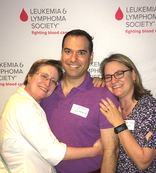 Margaret, Sue, and me at the Light the Night Manhattan kickoff party in 2015
